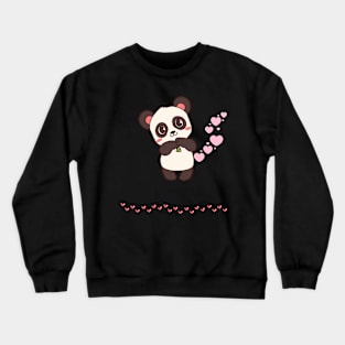 Adorable Panda Hug - Pink Deligh Crewneck Sweatshirt